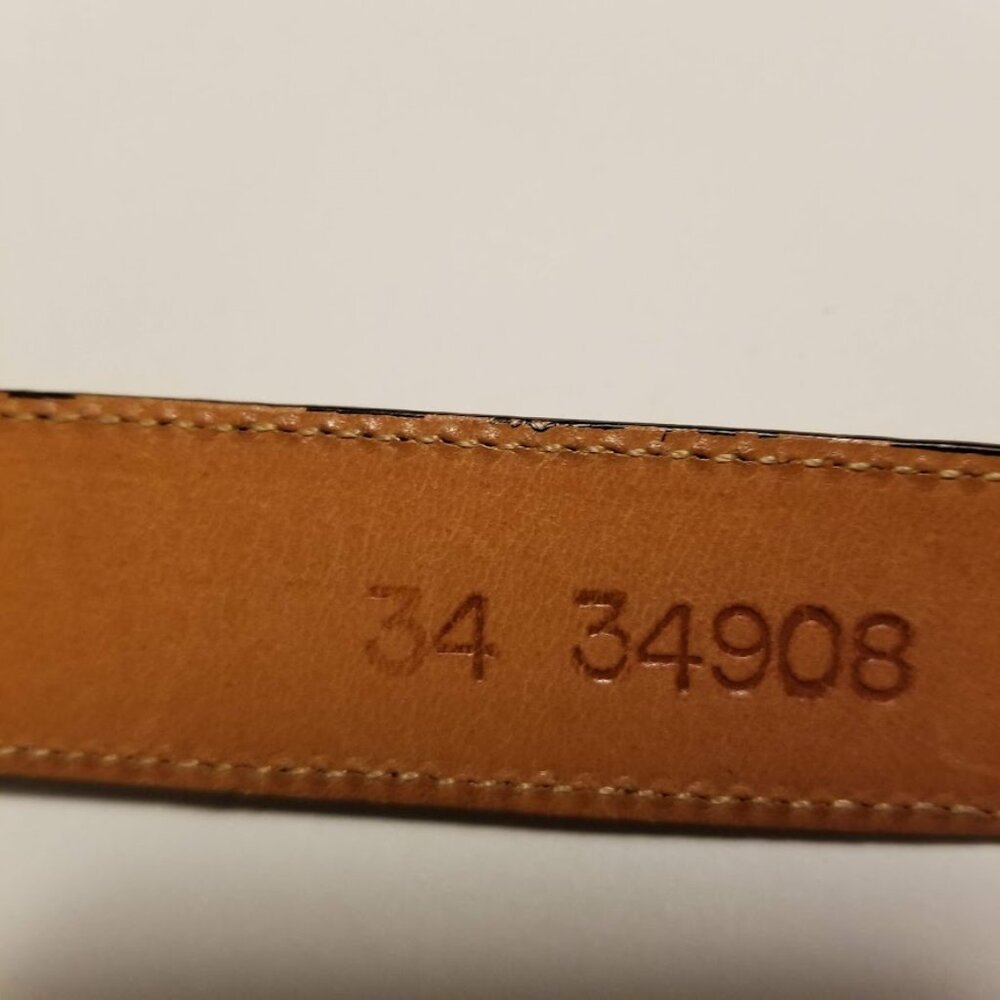 Brighton Lizard Leather Brown Belt, Size 34, Unisex, Reptile, Dress Belt - Picture 8 of 13